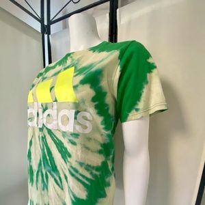 Custom Bleach Dyed Adidas Tshirt